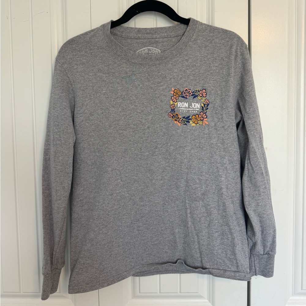 Youth large, grey, Ron Jon surf shop, long sleeve